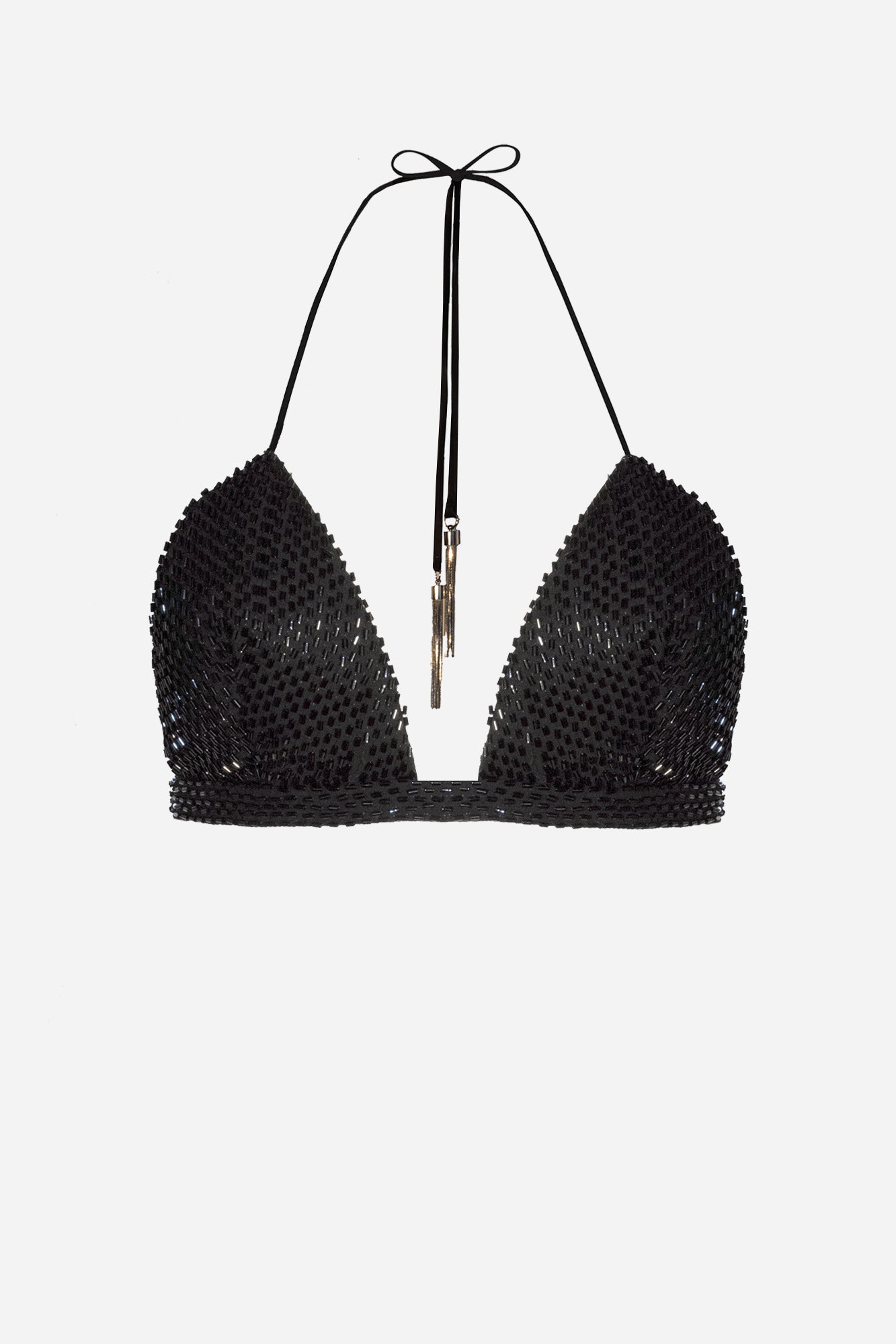 Dee-Light Bikini Beaded Triangle Bralette