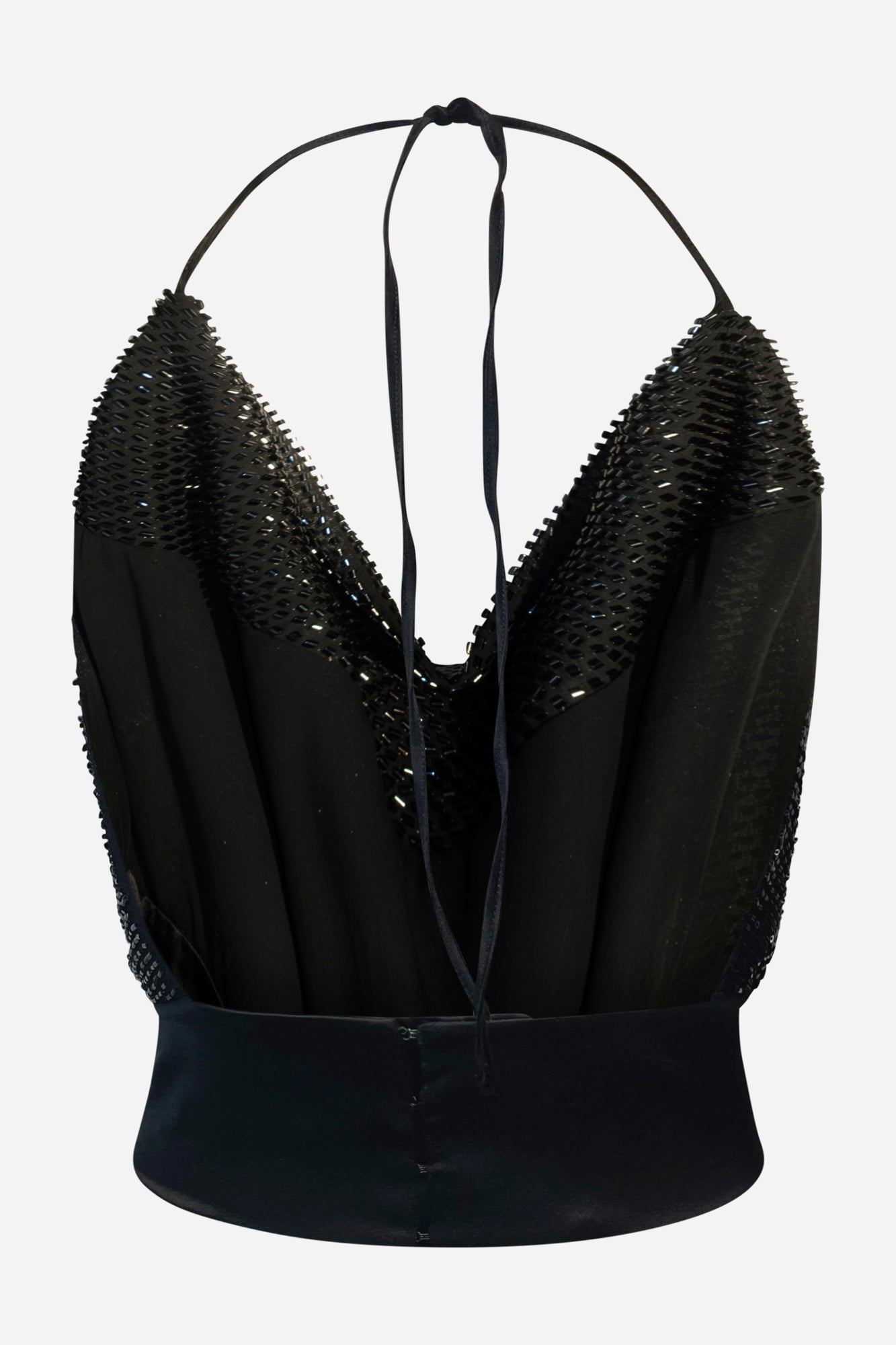 Paris Beaded Halterneck Backless Top