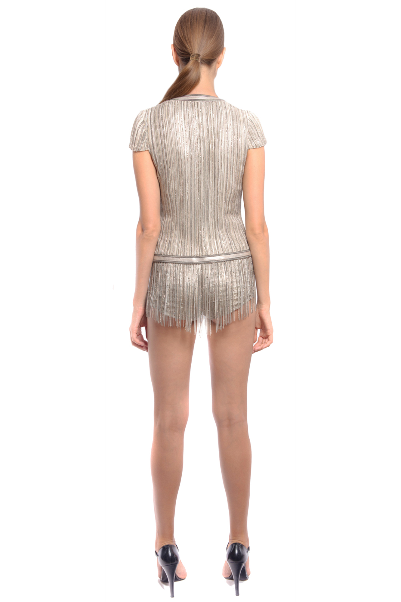 Embroidered cap sleeve bolero
