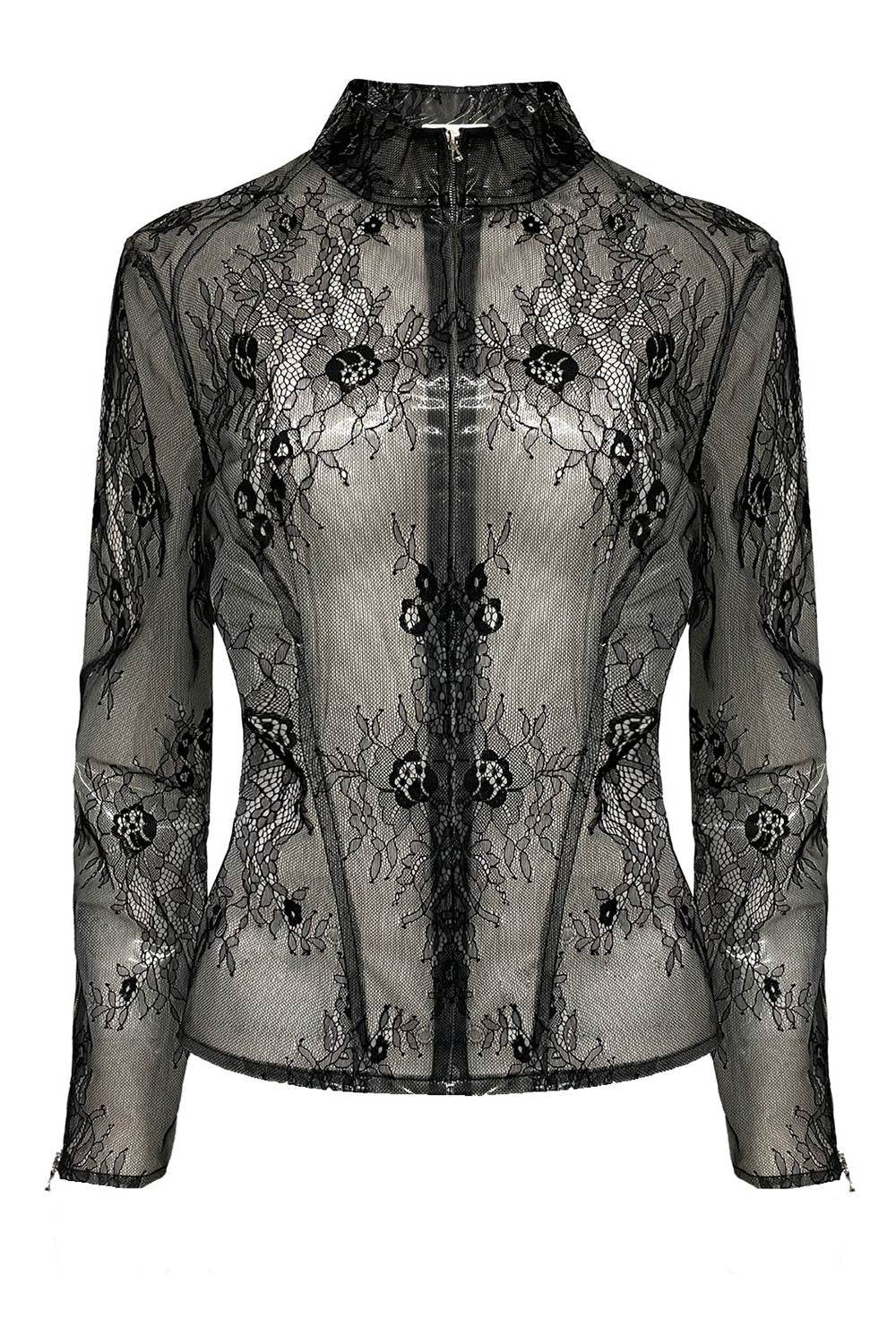 Vinyl Lace Biker Jacket