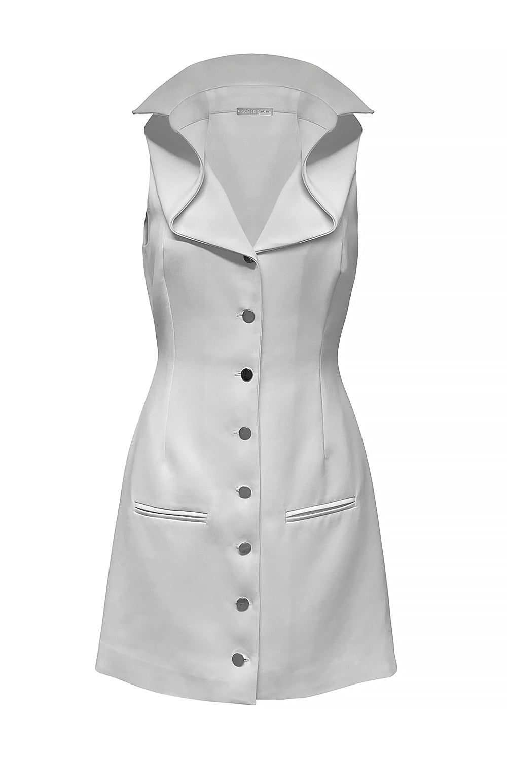 Folded Collar Dress