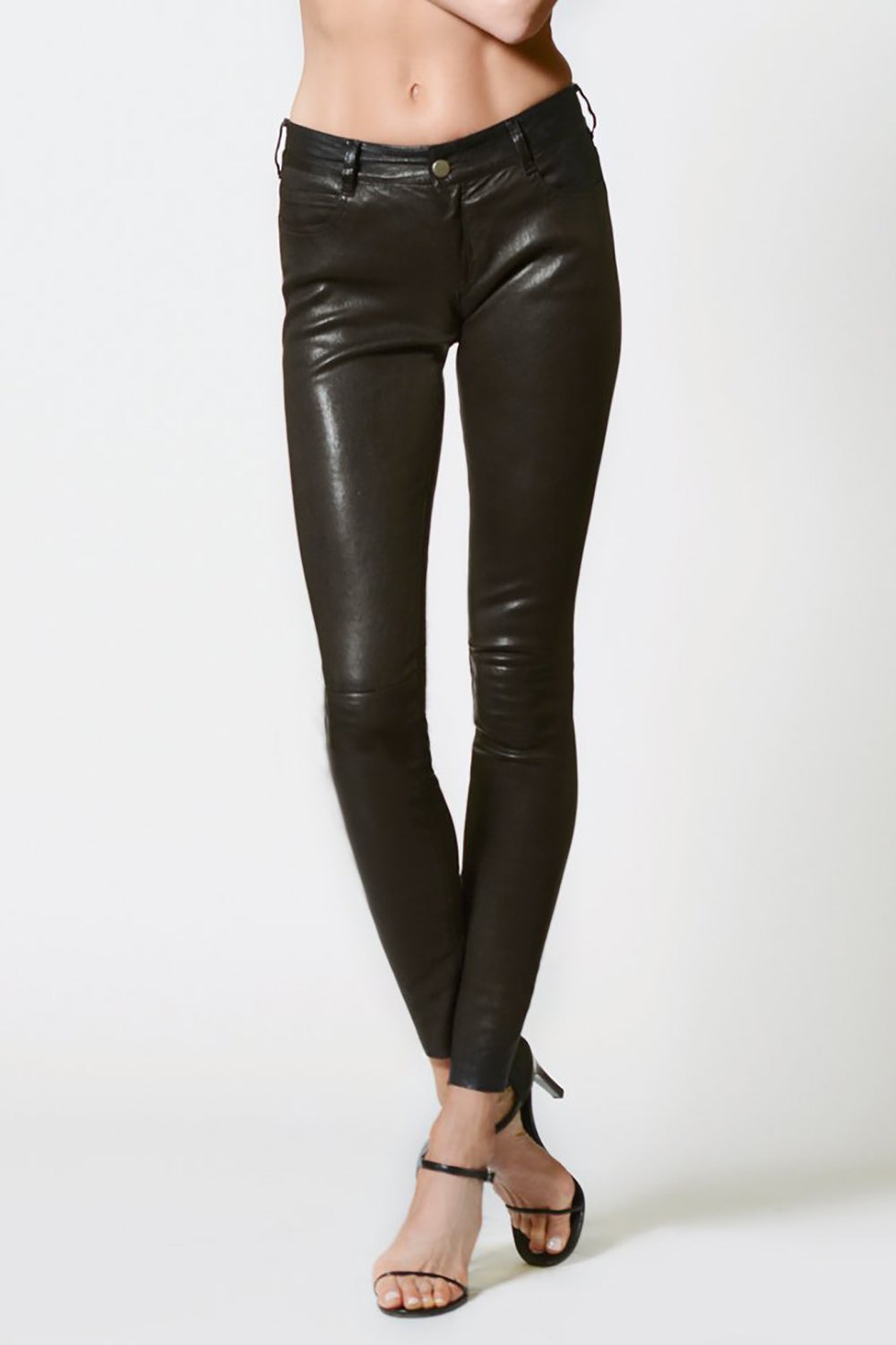 Stretch Leather Leggings