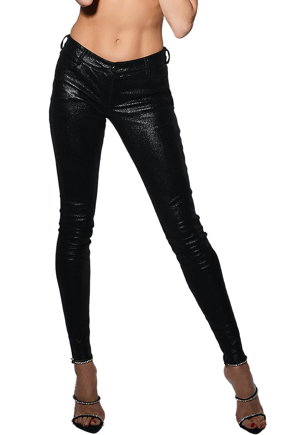 Stretch Leather Leggings