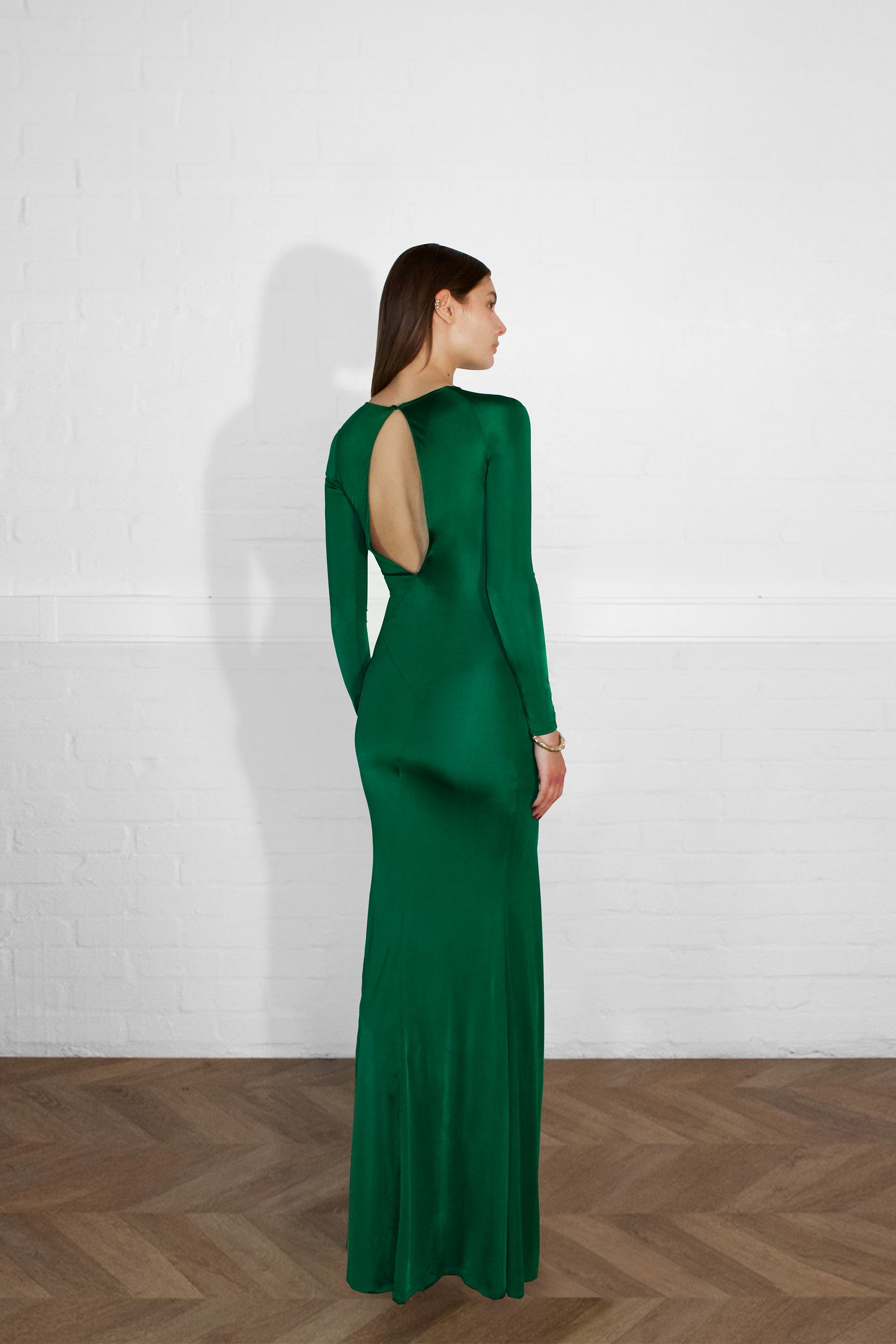 Slits Long Sleeve Fitted Gown