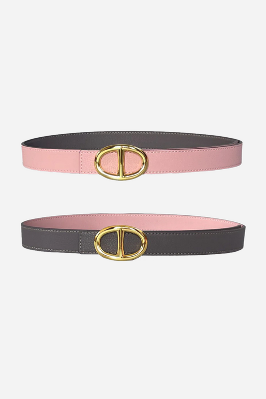 Double D Belt Leather Belt Wide