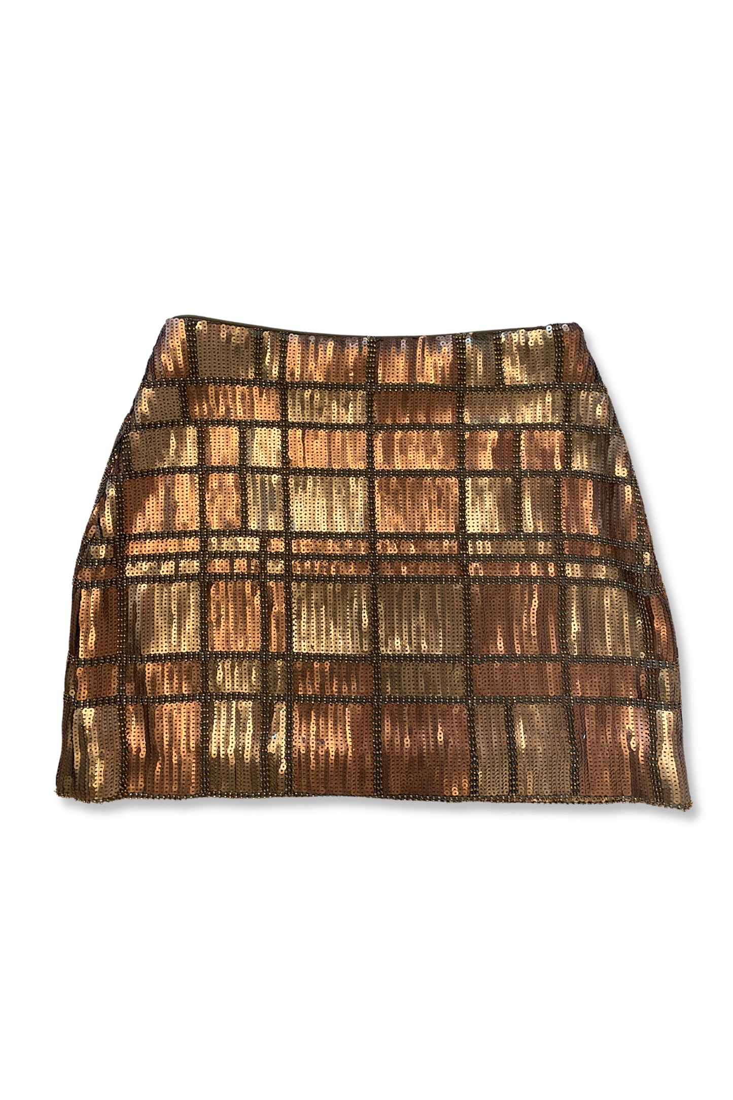 Geometric Sequin Mini Skirt