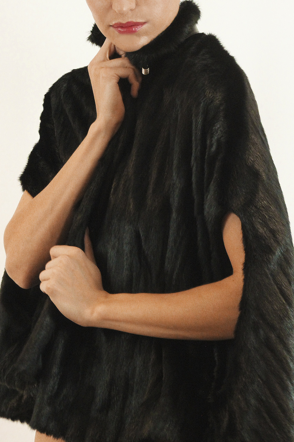 Cropped Fur Cape
