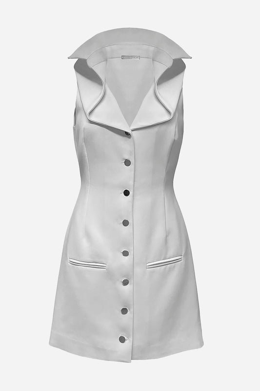 Folded Collar Dress