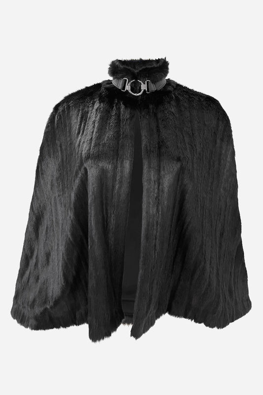 Cropped Fur Cape